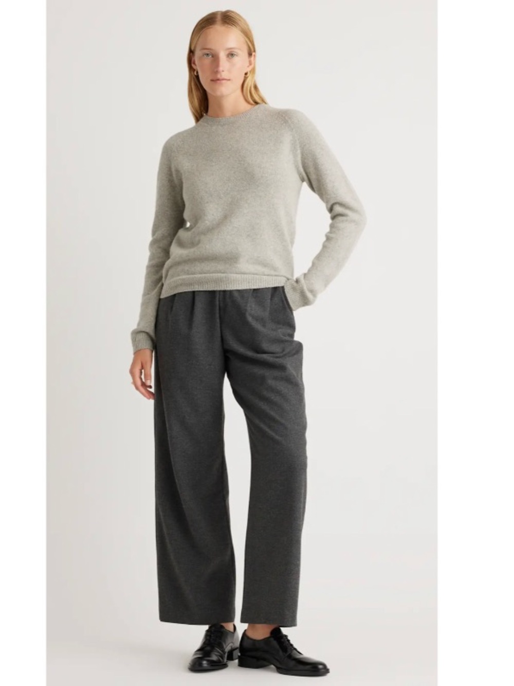 Quince 100% Yak Wool Crewneck Pullover Sweater Minimalist Heather Grey Medium - Picture 10 of 10